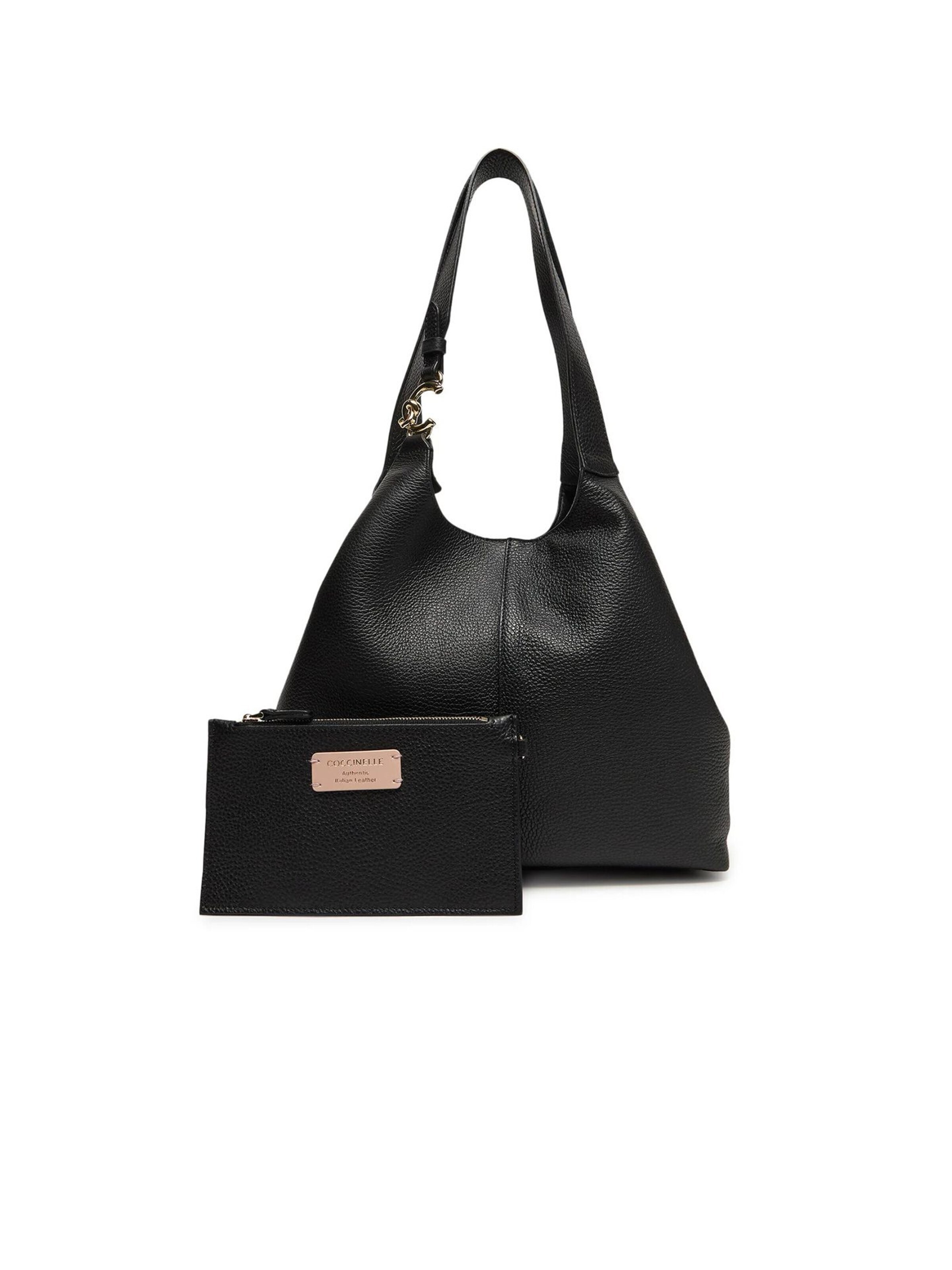 Coccinelle - Bolso de hombro en negro: frente