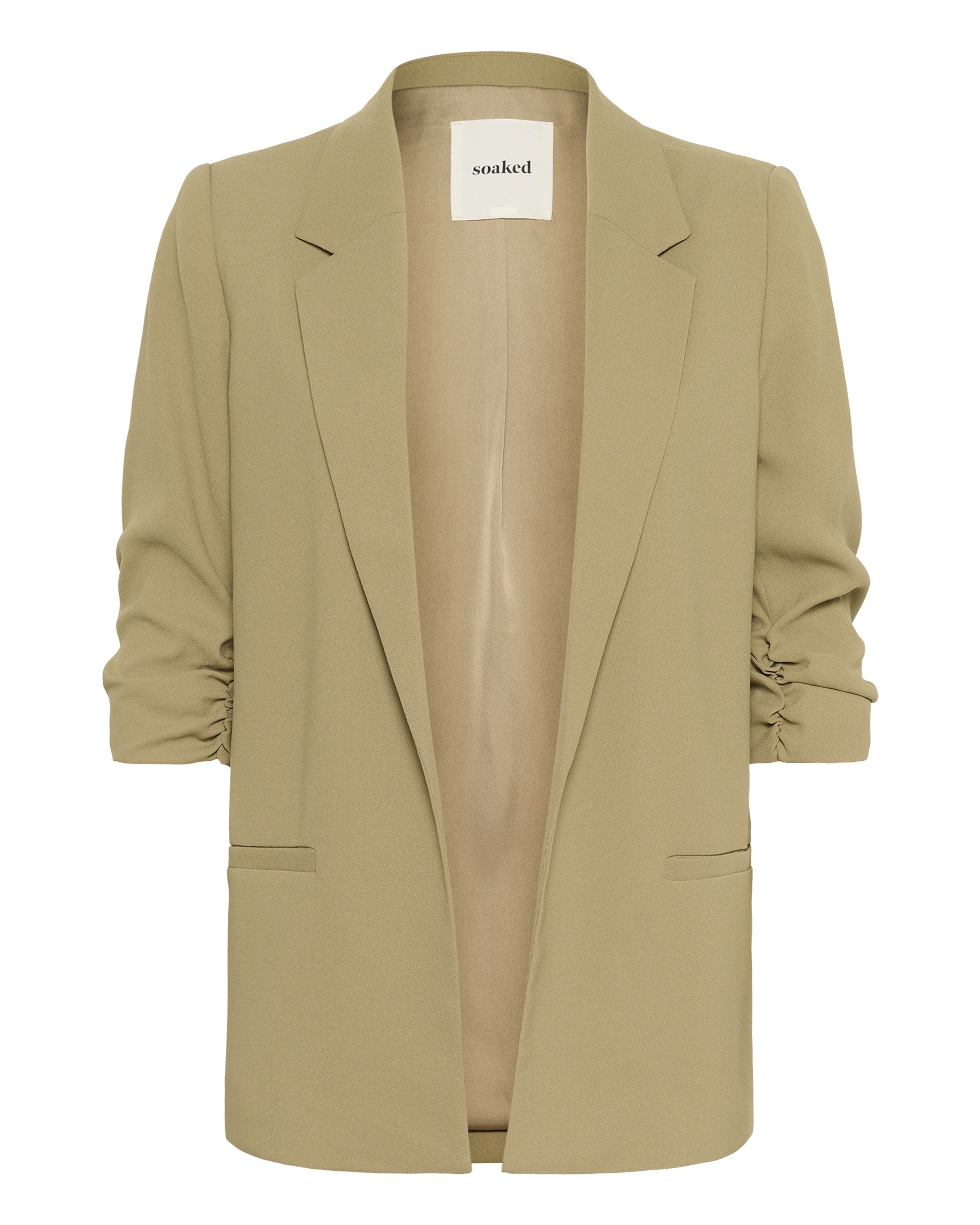 SOAKED IN LUXURY Blazer 'Shirley' in Beige: front