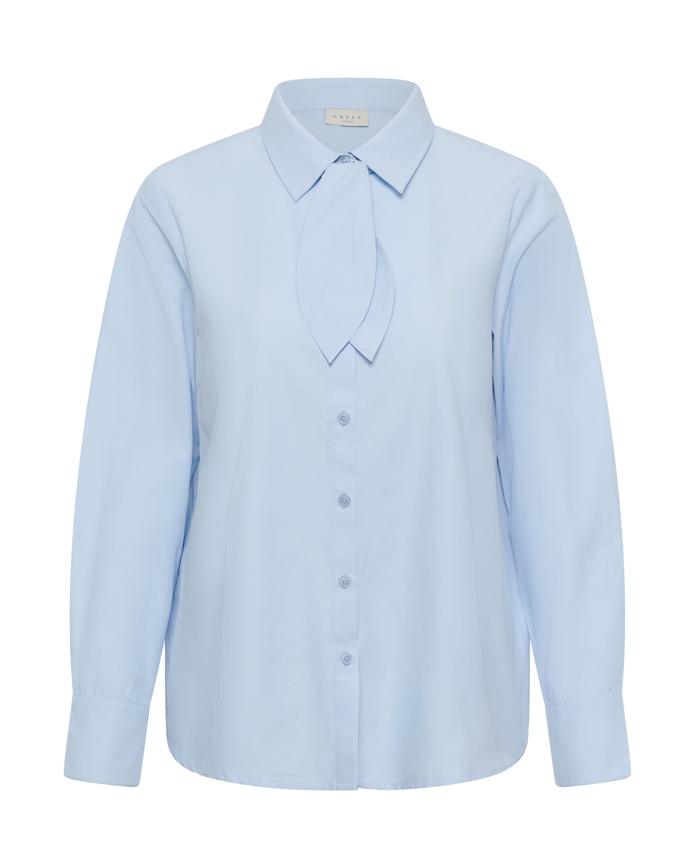 KAFFE CURVE Shirt in Blauw: voorkant