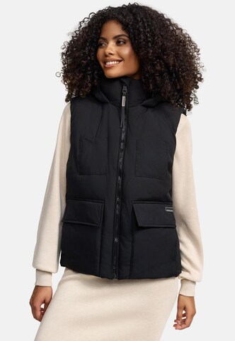 NAVAHOO Bodywarmer 'Zimthäschen XIV' in Zwart: voorkant