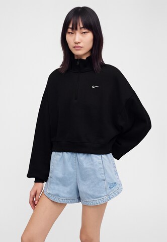 Nike Sportswear Μπλούζα φούτερ σε μαύρο: μπροστά