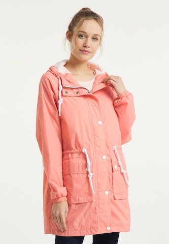 Parka mi-saison DreiMaster Maritim en rose : devant