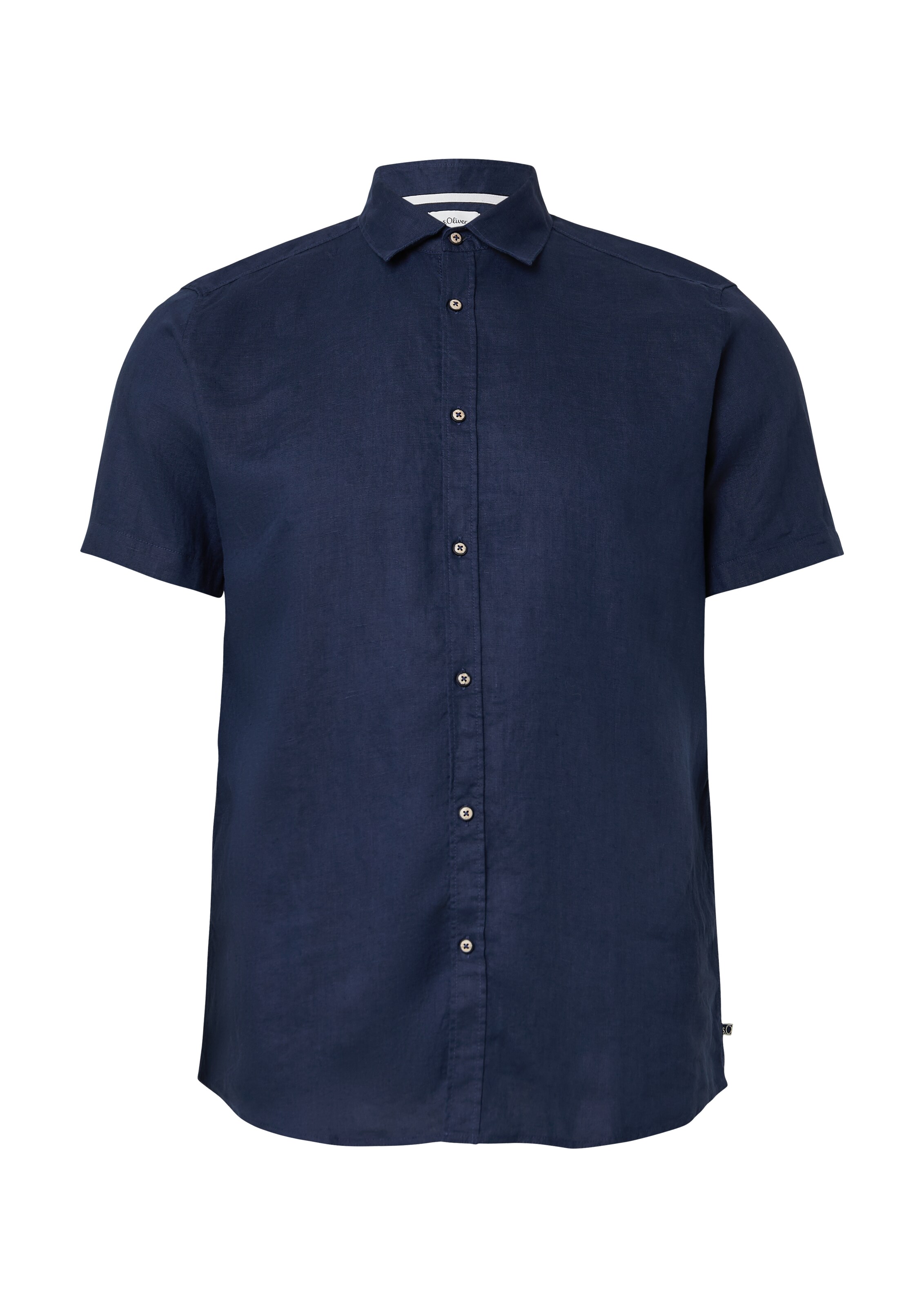 s.Oliver Men Big Sizes Button Up Shirt in Blue: front