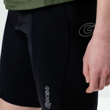 GONSO Skinny Biketights 'SMU' mit Sitzpolster in Schwarz