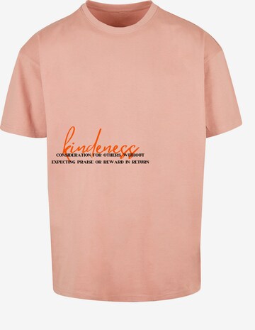 T-Shirt 'Kindness' F4NT4STIC en rose : devant