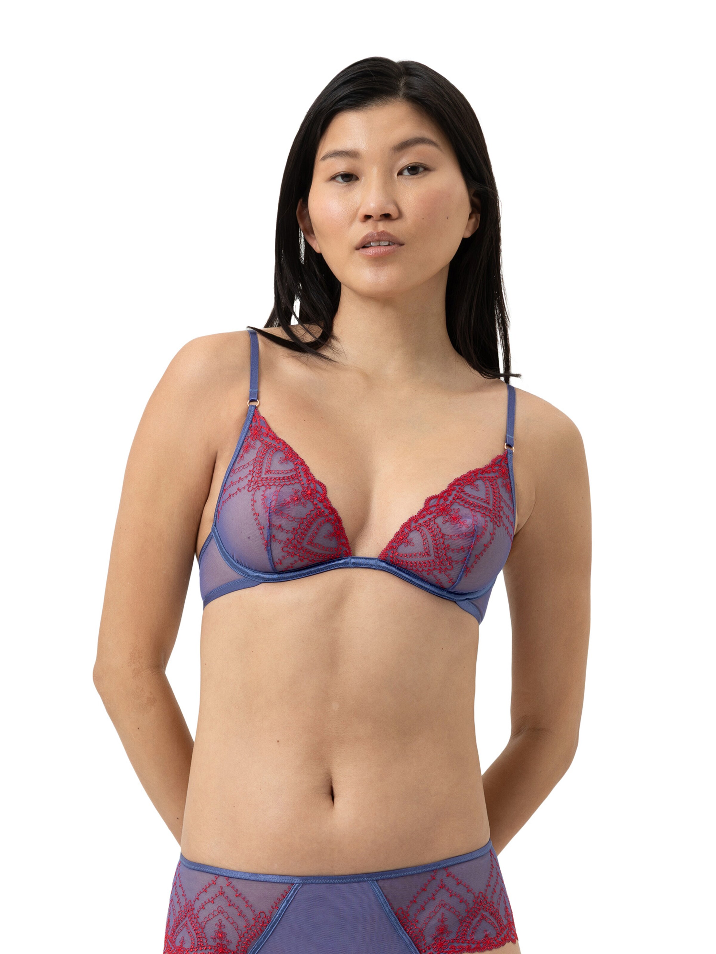 Triangle Soutien-gorge Mey en bleu : devant