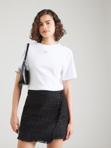 Karl Lagerfeld Μπλουζάκι σε λευκό: μπροστά