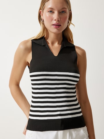 Tops en tricot Happiness İstanbul en noir