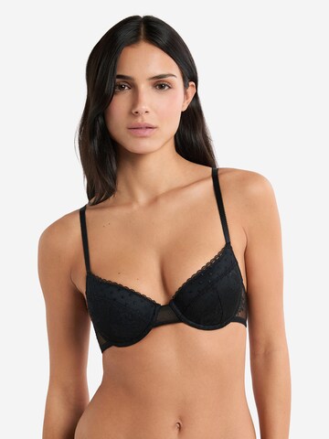 ETAM T-shirt Bra 'Plume' in Black: front