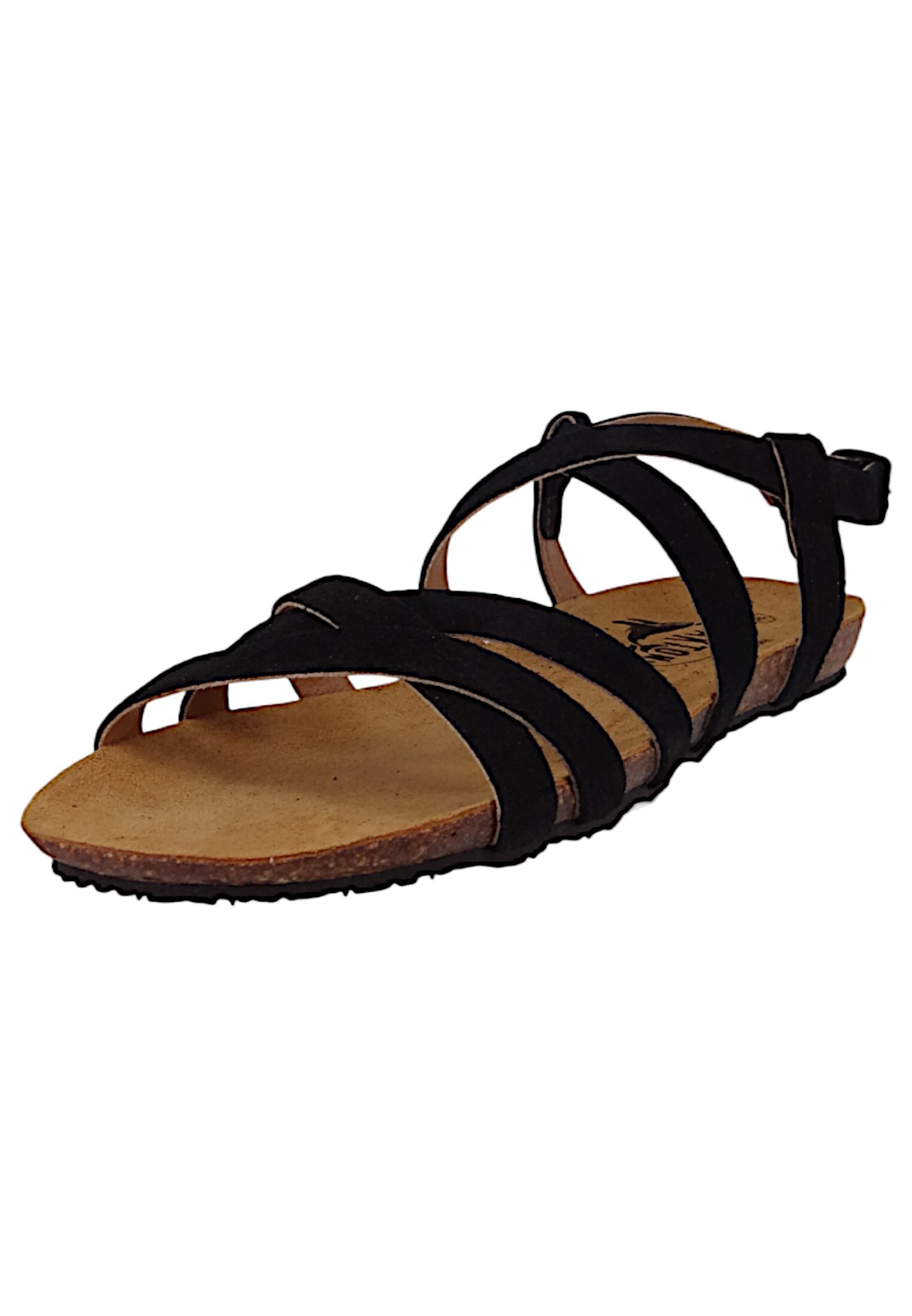 Sandales à lanières 'Mam Vali' Plakton en noir : devant