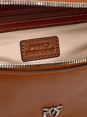 PINKO - Riñonera 'TRITTICOVITELLO NEW BIKER' en marrón