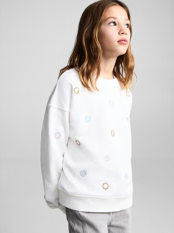 MANGO KIDS Collegepaita 'Mirrors' värissä valkoinen: etupuoli