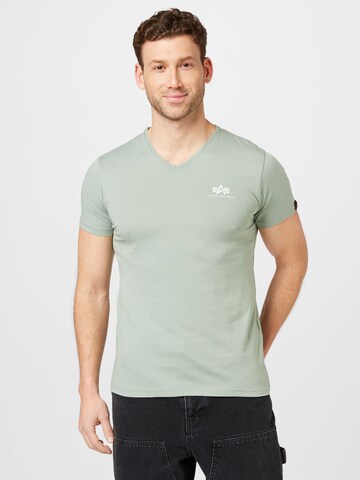 Tricou de la ALPHA INDUSTRIES pe verde: față