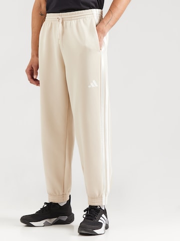 ADIDAS SPORTSWEAR Alt kitsenev Spordipüksid 'STADIUM', värv beež: eest vaates