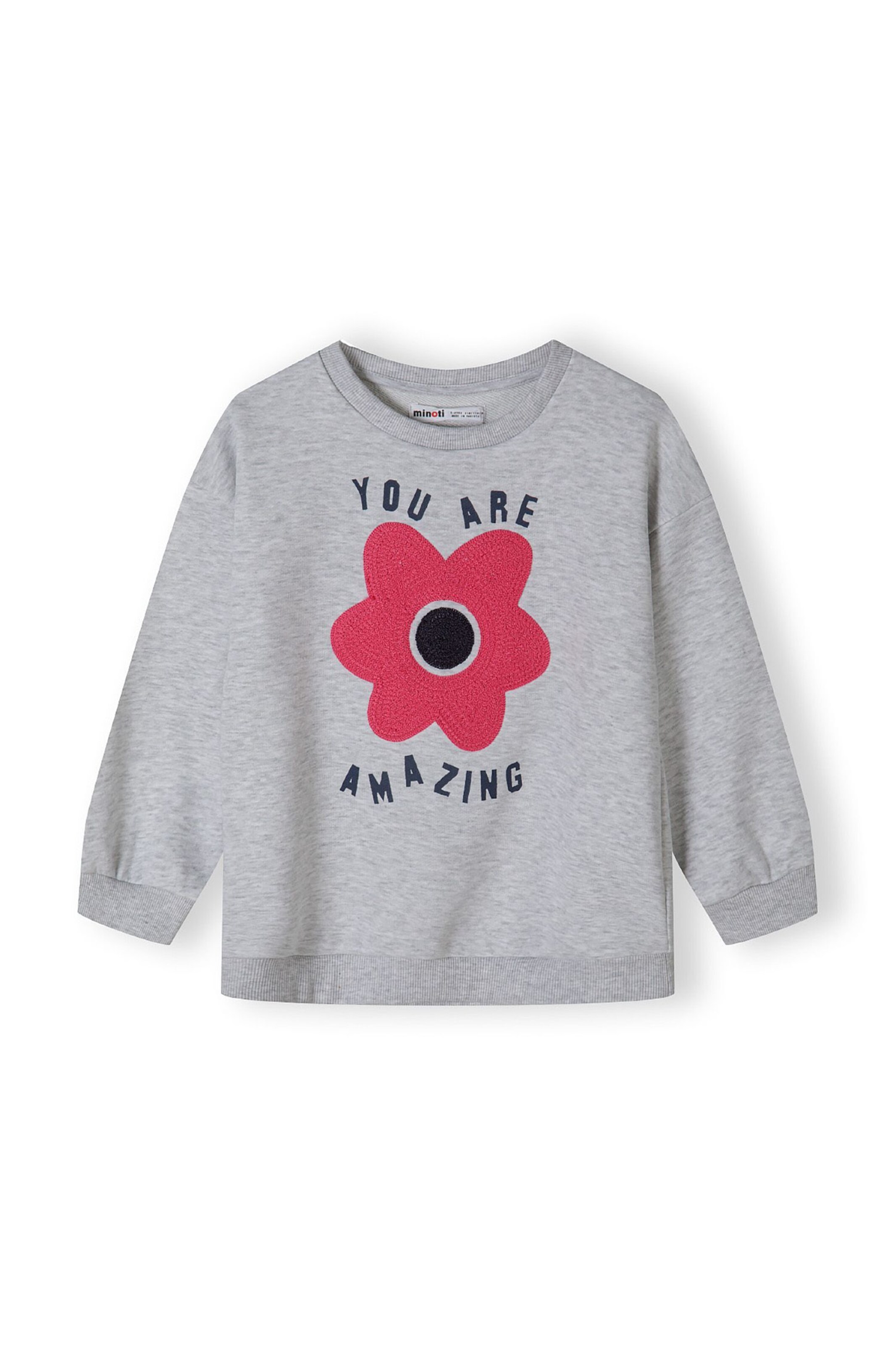 MINOTI Μπλούζα φούτερ σε γκρι: μπροστά