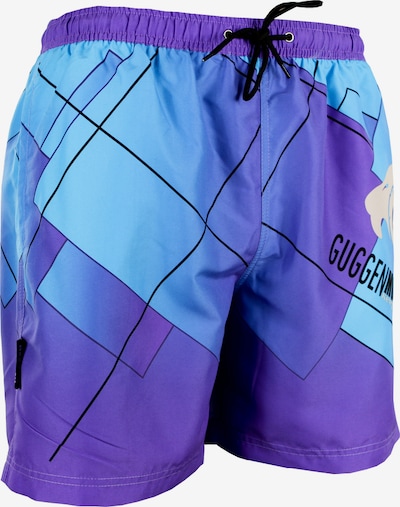 Guggen Mountain Swim Trunks in Blue / Purple / Black, Item view