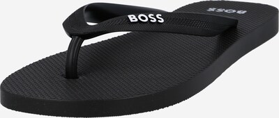 BOSS Black T-Bar Sandals 'Pacific' in Black / White, Item view
