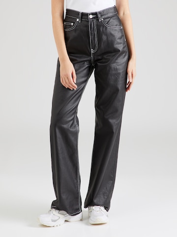 Dr. Denim Wide leg Jeans 'Echo' in Zwart: voorkant