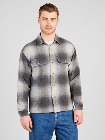 Abercrombie & Fitch - Regular Fit Camisa em cinzento: frente