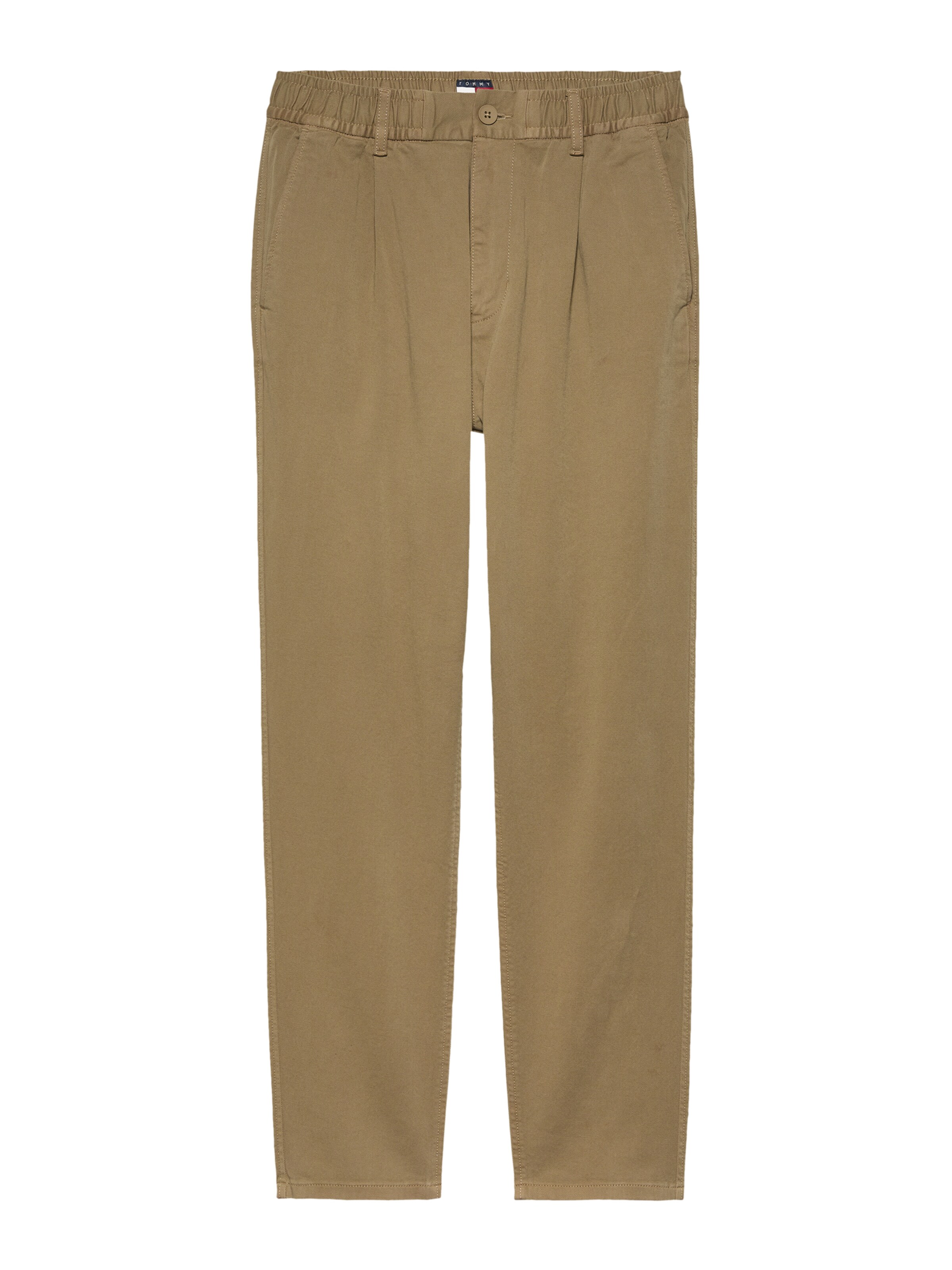 Tommy Jeans Pleat-Front Pants in Brown: front