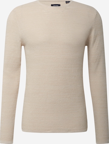 JACK & JONES Sweater 'Theo' in Beige: front