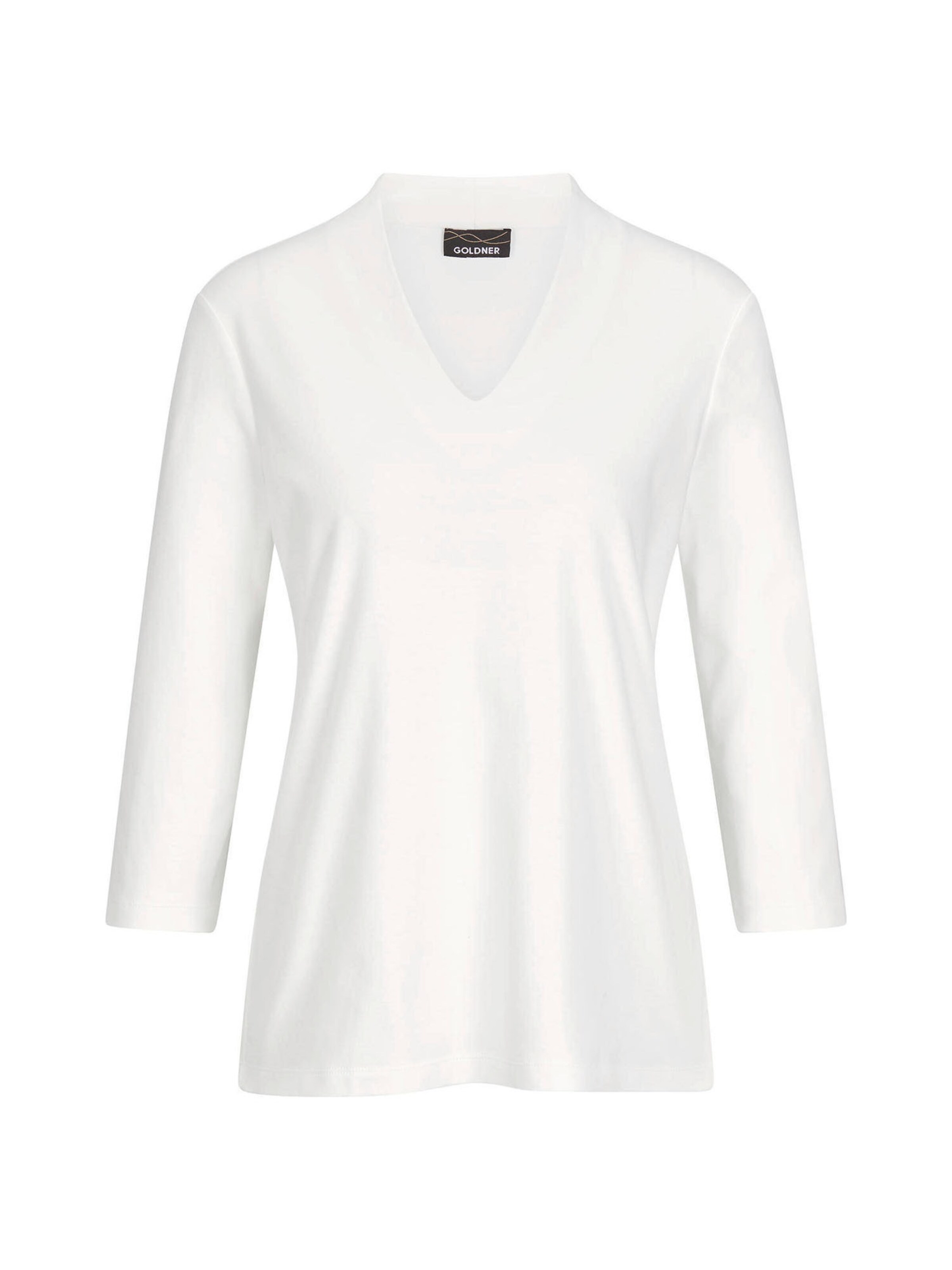 Goldner Shirt in Wit: voorkant