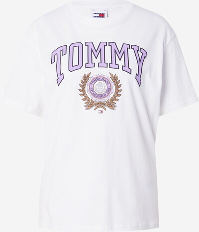 Tommy Jeans Shirts 'Varsity Sport 3' i camel / lilla / sort / hvid, Produktvisning