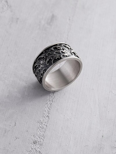 REYTEL Ring 'JAPANESE WAVE' in Silver, Item view