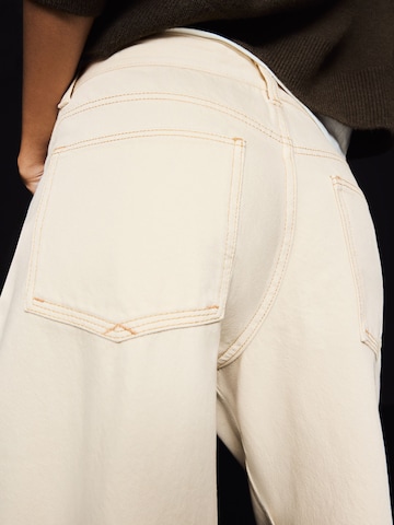 Bershka Wide Leg Farkut värissä beige