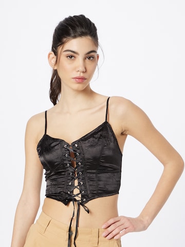 NEON & NYLON Top 'NEONICOLE' in Black: front