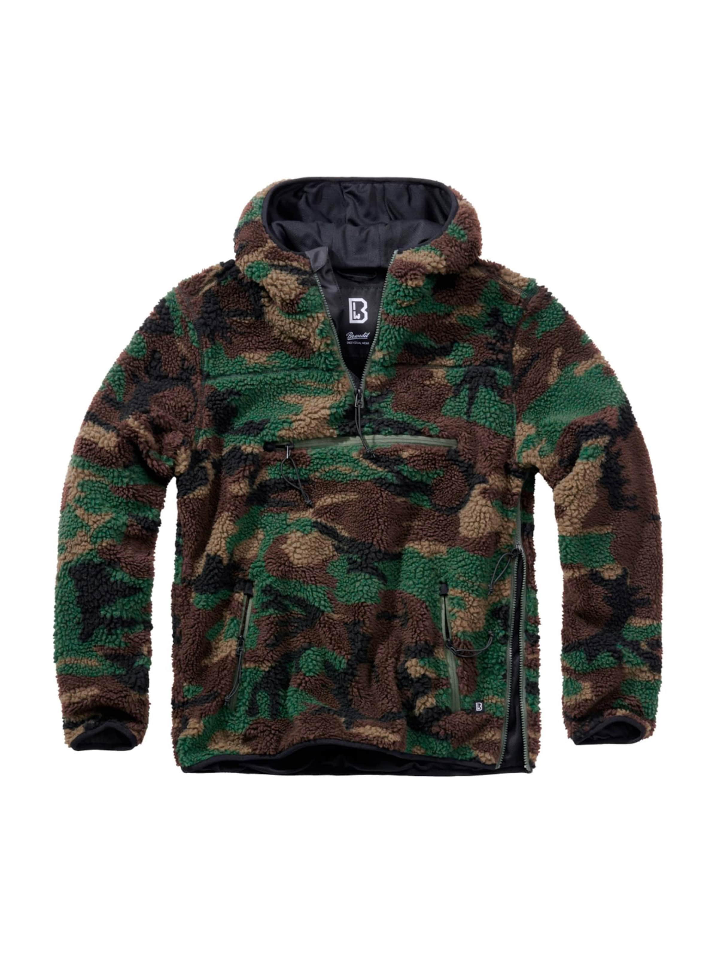 Brandit Флисовая куртка в Коричневый: спереди