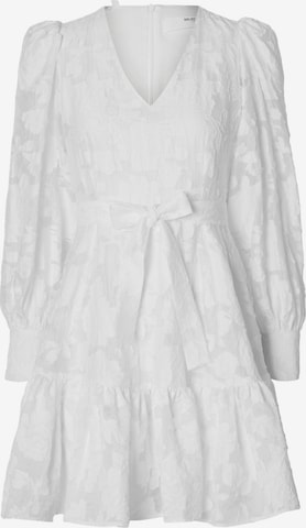 Robe 'SLFCALLI-SADIE' SELECTED en blanc : devant