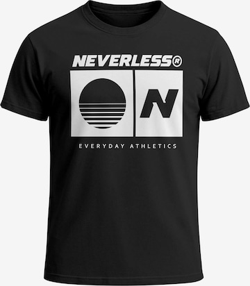 Neverless Shirt 'Sunset Sport Logo' in Black: front