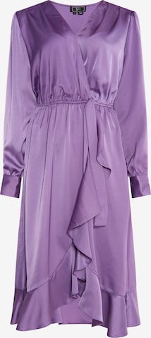 Robe de cocktail faina en violet : devant