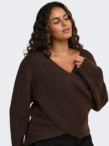 ONLY Carmakoma Pullover 'MAGGIE' in Braun
