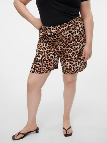 Vero Moda Curve Baggy Broek 'VMCEasy' in Bruin