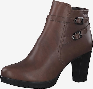 TAMARIS Booties in Brown: front