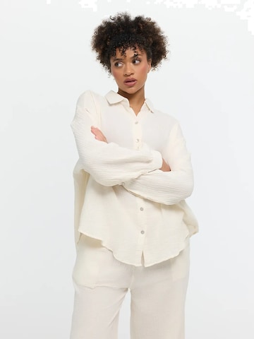 cfab - Camisa 'Musselin Shirt' em branco