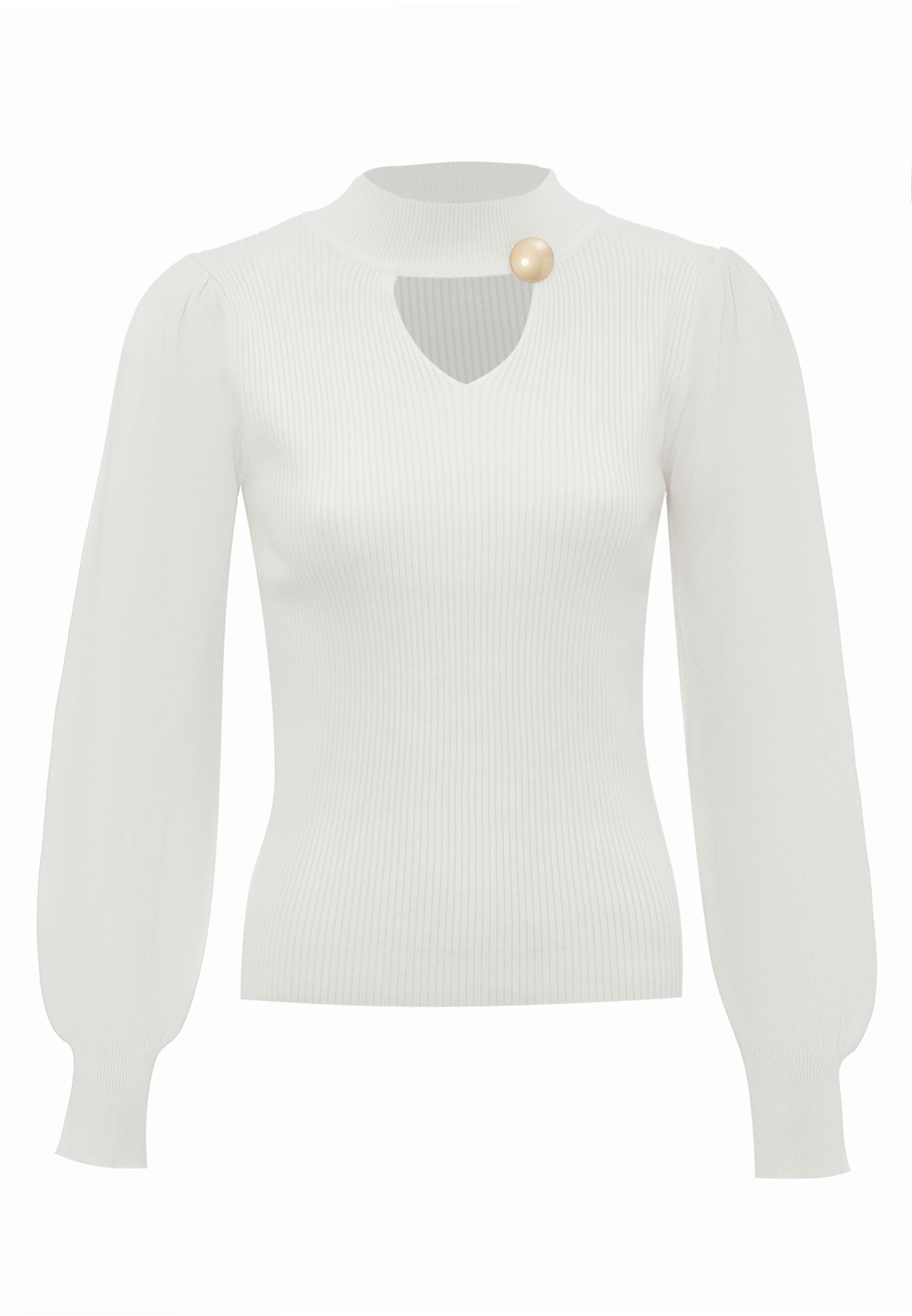 leo selection Sweater in White: front