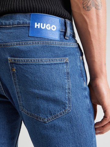 mėlyna HUGO Prigludęs Džinsai 'Zane'