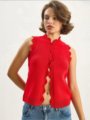 Gilet 'Westen' Bianco Lucci en rouge