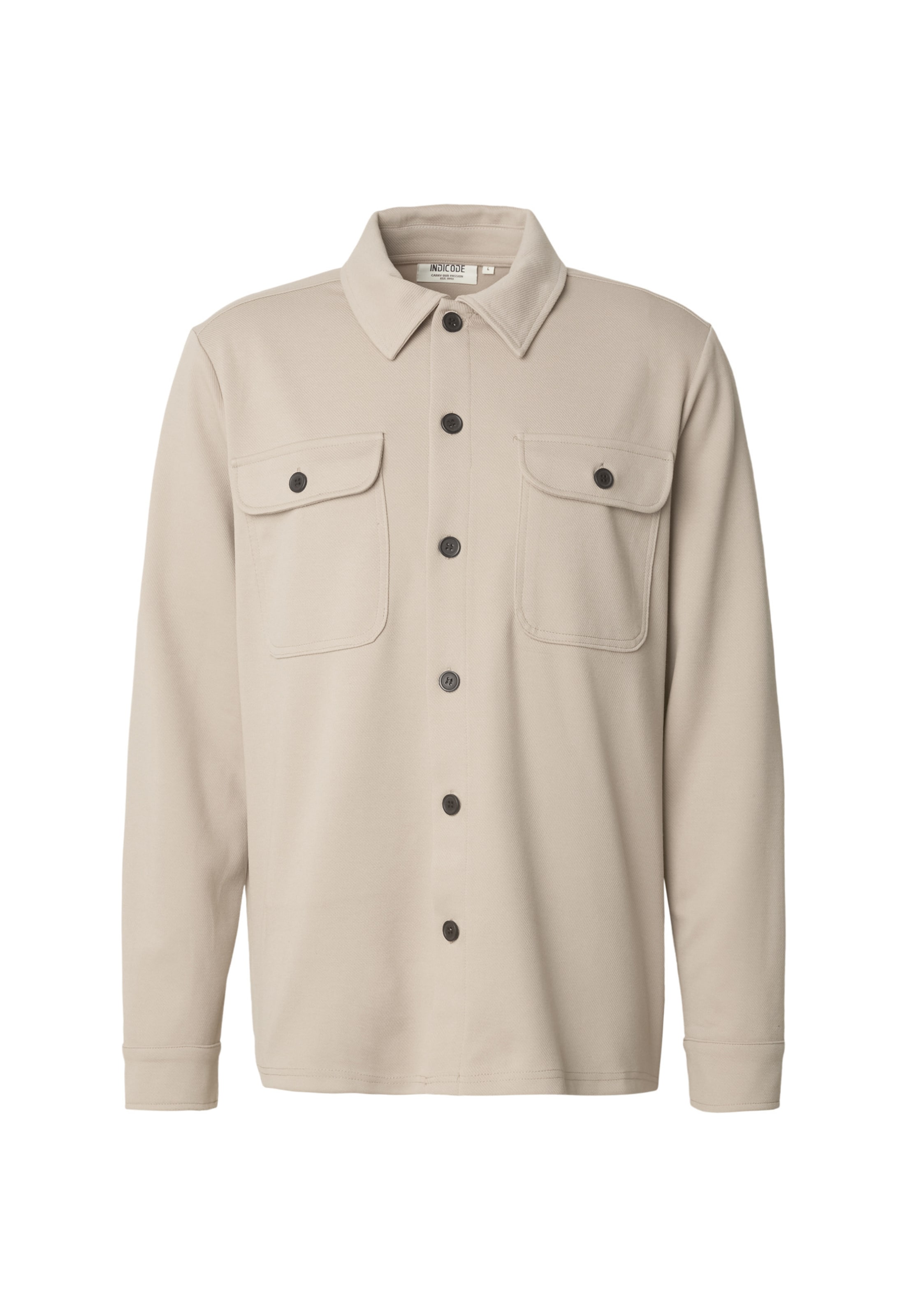 Coupe regular Chemise 'Nello' INDICODE JEANS en gris : devant