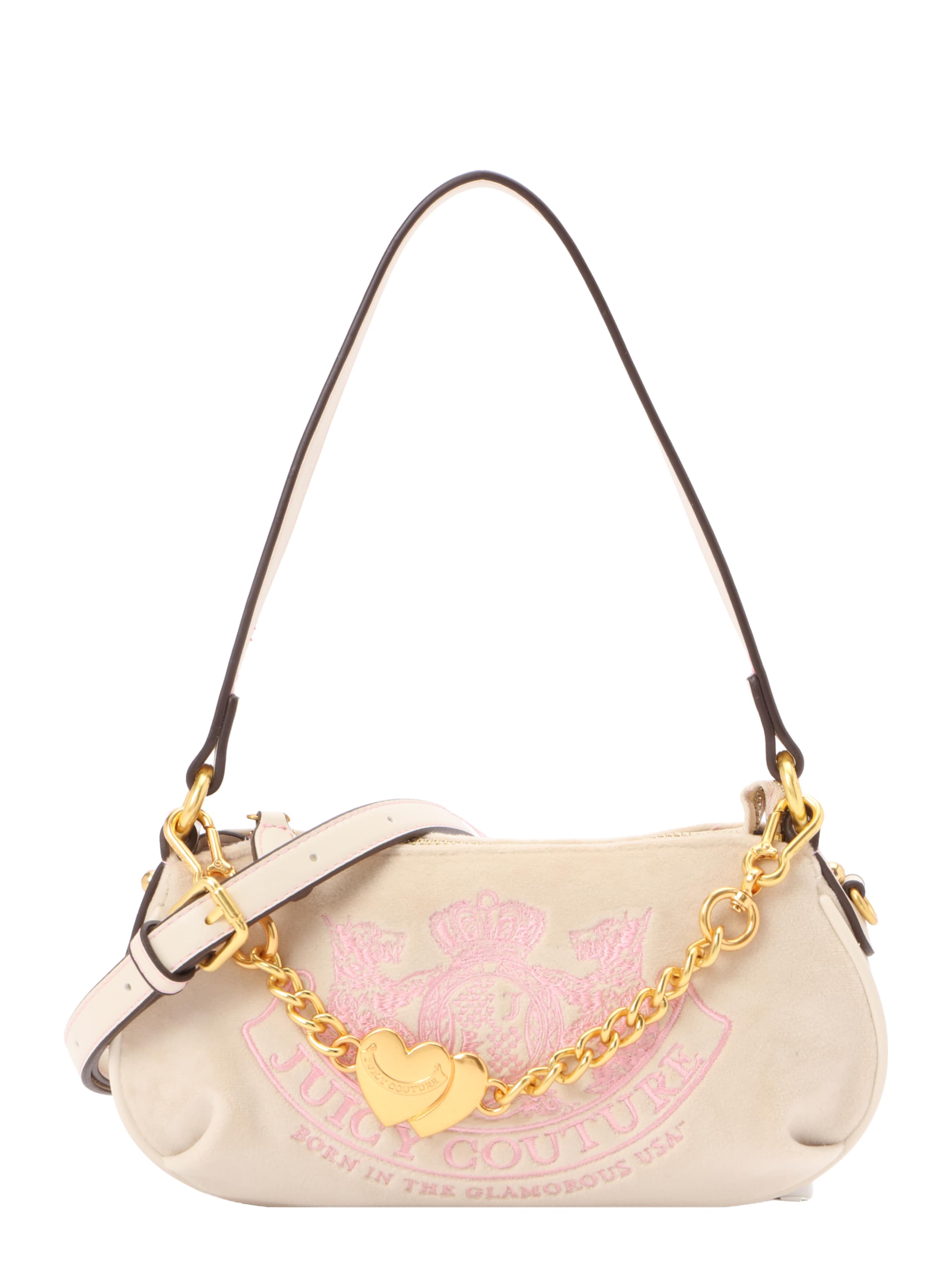 Sac bandoulière Juicy Couture en beige : devant