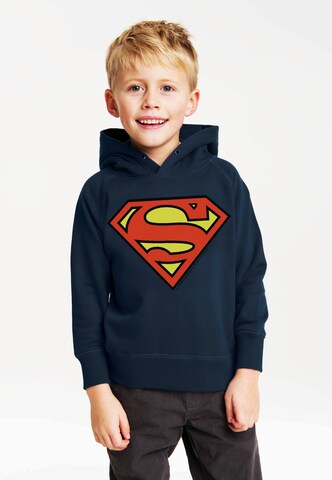 LOGOSHIRT Sweater 'DC - Superman Logo Clean' in Blue: front