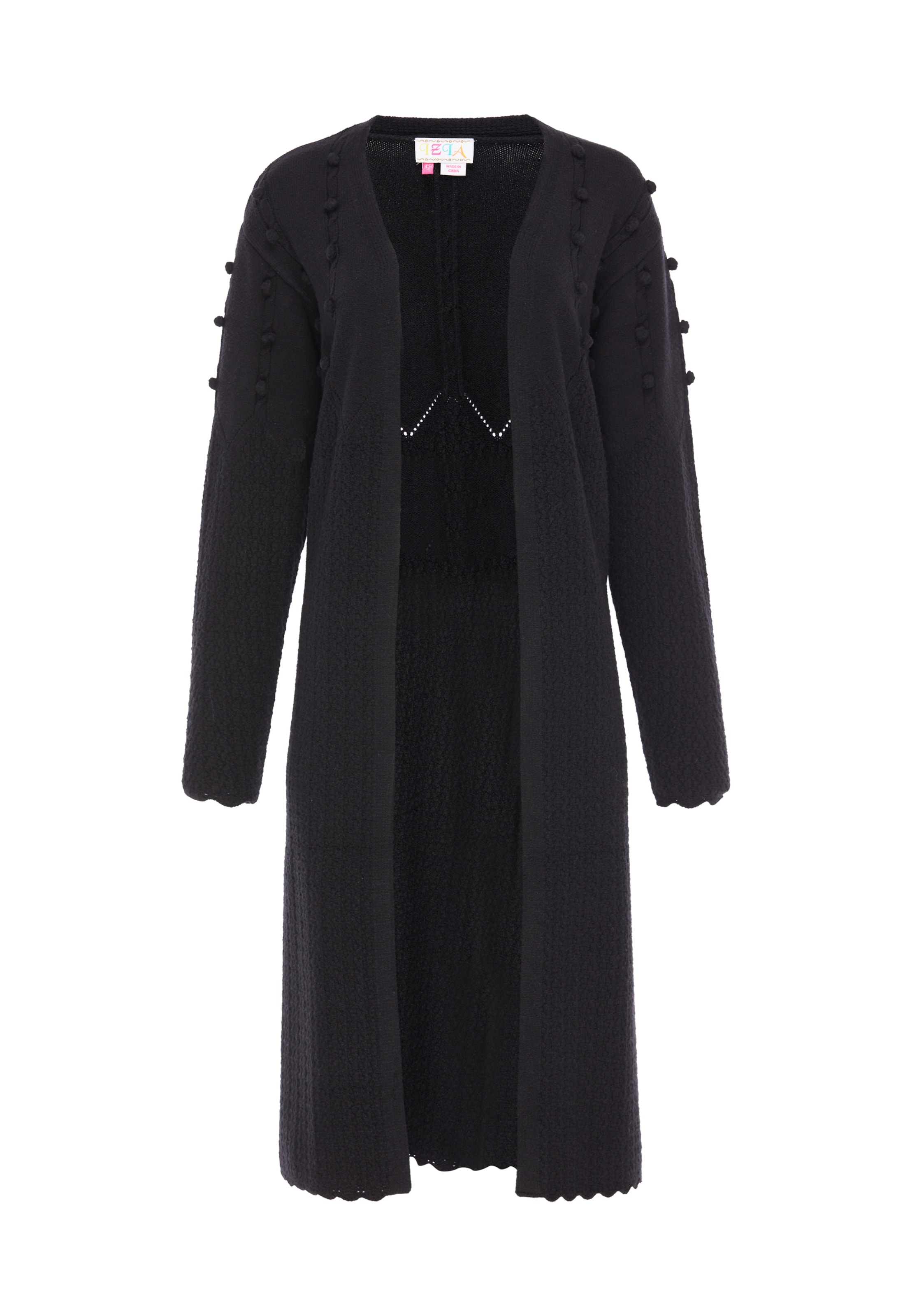 IZIA Knit cardigan in Black: front