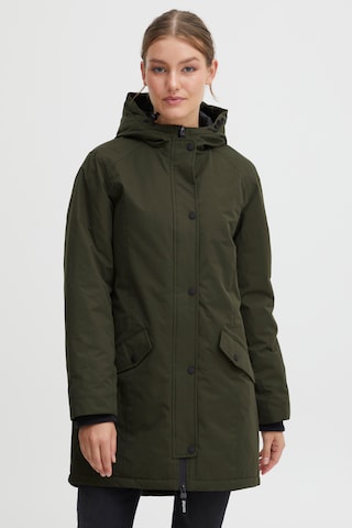 Oxmo Between-Seasons Parka 'Tamila' in Brown: front