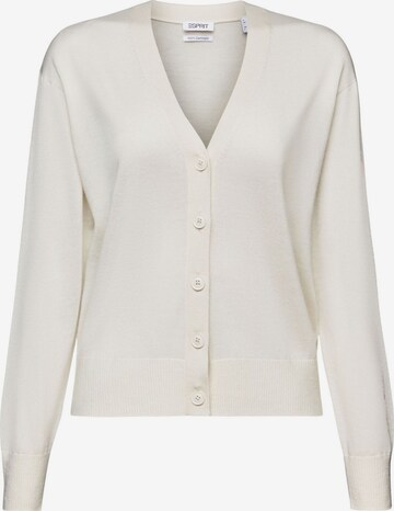 ESPRIT Knit Cardigan in Beige: front