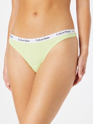 Calvin Klein Underwear Tanga 'CAROUSEL' – zelená: přední strana