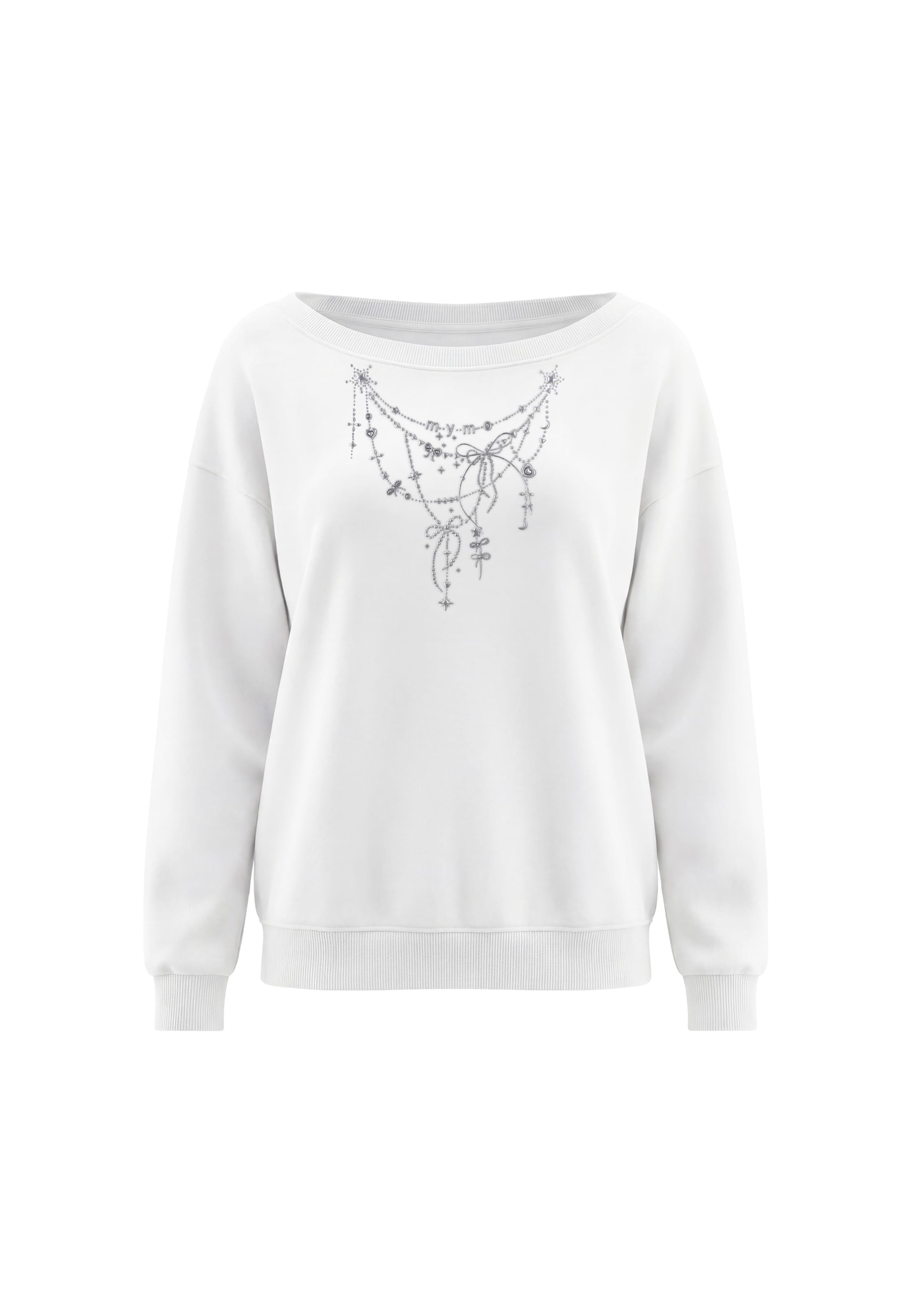 Sweat-shirt MYMO en blanc : devant