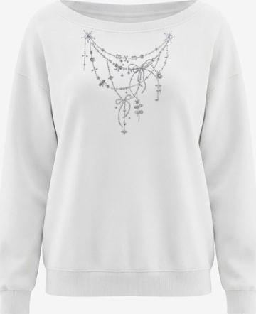 Sweat-shirt MYMO en blanc : devant